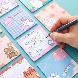 Bloque de papel Nota Cubo Memo Creativo Diy Página de dibujos animados Diario escolar Escribir notas Juego de regalo Nota adhesiva