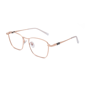 K-0005 titanyum özel Logo kare gözlük çerçeve optik gözlük - Product Image 3