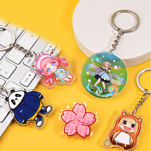 Vigreat <strong>Best</strong> Design Popular Epoxy Cartoon Cute Double Printed Anime Custom Acrylic Keychain Charms Manufacture