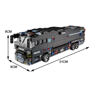 รถตำรวจในเมือง SWAT 1ใน6โมเดลเครื่องบินแปลงร่างอิฐบล็อก - Product Image 3