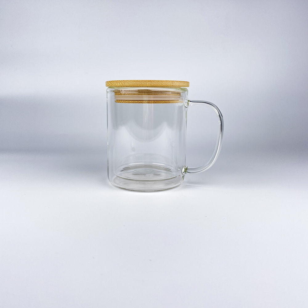 Tasses en verre boule à neige de 444 ml (15 oz) avec anse