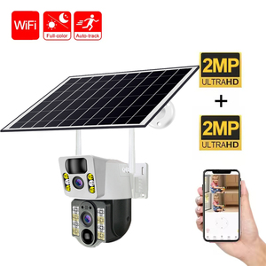 4MP Dual Lens PTZ Solar <strong>Camera</strong> Dual Screens PIR Human Tracking Outdoor Network WIFI Security CCTV Surveillance IP <strong>Camera</strong> - Product Image 2