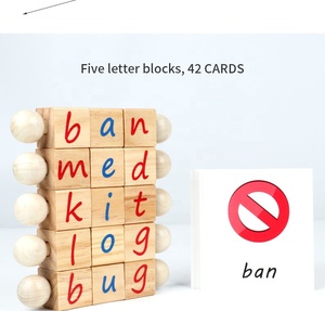 C02314 Spin-and-Read Montessori Phonetic Reading Blocks with CVC <strong>Phonics</strong> Flashcards for Beginner Readers, Montessori Reading