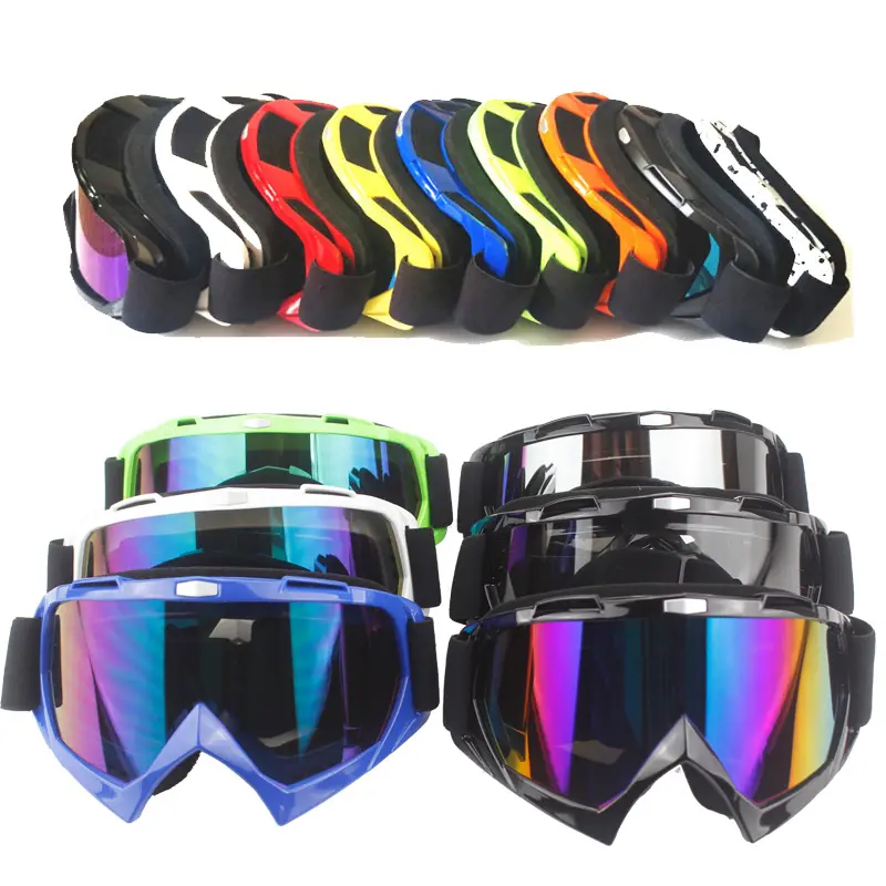 आउटडोर मोटरसाइकिल हेलमेट चश्में साइकल चलाना एमएक्स ऑफ रोड स्की खेल फॉक्स मोटोक्रॉस एटीवी गंदगी बाइक रेसिंग कस्टम के लिए चश्मा काले चश्मे