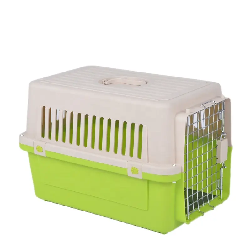 Пластиковые полета контейнер для перевозки домашних животных воздушный ящик для Путешествий Перевозчик клетки, переноска для собак