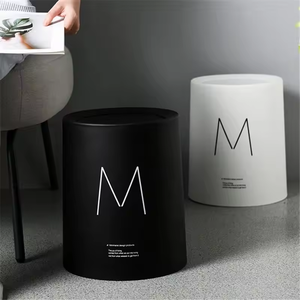 Baño paso mujer higiene servilleta basura papel de pie contenedor de basura cubo de basura de plástico 12L cubo sanitario sin contacto - Product Image 2