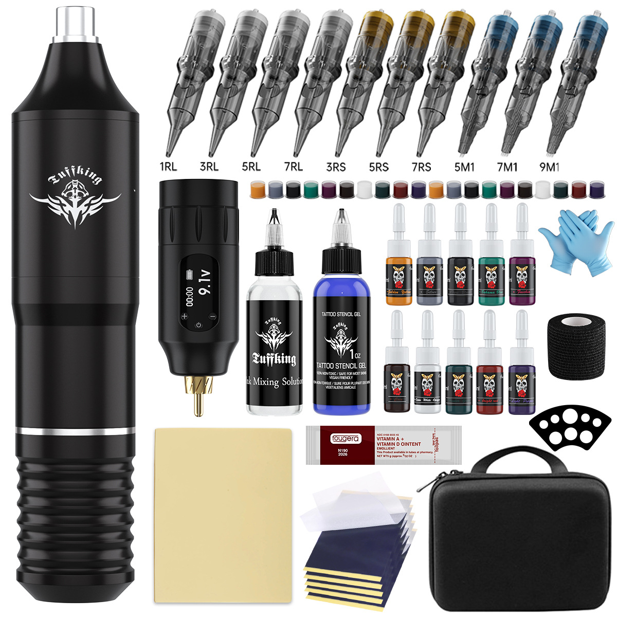 Set di anelli in argento nero