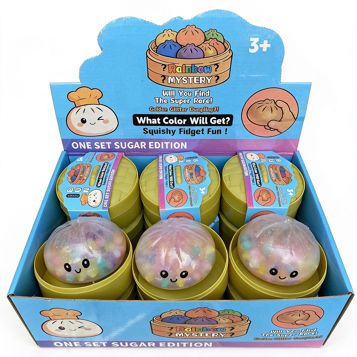 colorful Two-tone popping bubble stress relief bun