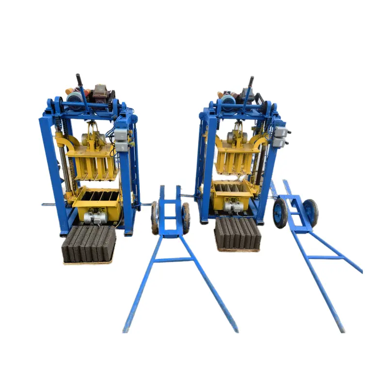 KX2-40 pequeno bloco de concreto elétrico sem queima máquina de tijolos Como operar semiautomática cimento tijolo fazendo máquina de moldagem