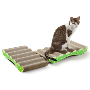 2-Pack Double-Sided Cat Scratching Board Cute Curved Cardboard Kitty Scratch Pad Long Lasting <strong>Use</strong> Recyclable Cat Tree Scratcher - Product Image 2