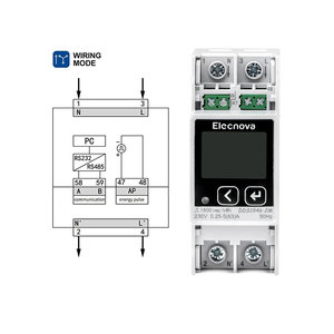 Medidor de electricidad CC Elecnova, Protocolo RS485/Modbus, medidor de energía de corriente CC con registrador de datos para cargador EV/Solar PV - Product Image 3