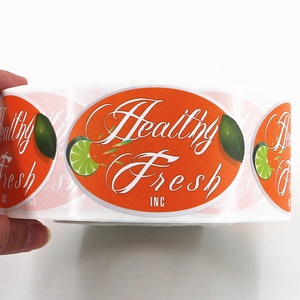 Customize Label Stickers <strong>Oval</strong> Label Waterproof Labels Adhesive Stickers in Rolls Matt Sticker for Food Package - Product Image 3