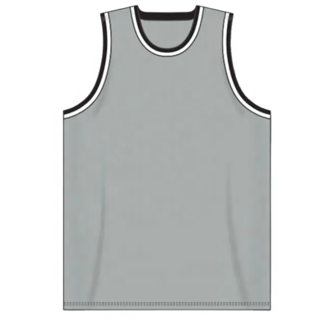 Camiseta de baloncesto de la mejor calidad, fabricante de China, diseño uniforme, Color gris