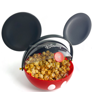 Custom 3D <strong>Plastic</strong> Cartoon 130 OZ Micky Mouse Popcorn <strong>Bucket</strong>, OEM Disny Design Snack Popcorn Chocolate Nuts Candy Box Container