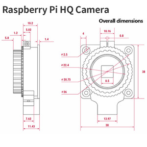 Roarkit High quality industrial HD zoom telephoto lens 8-50mm focal length <strong>C</strong>-mount compatible with Raspberry Pi HQ <strong>Camera</strong> - Product Image 6