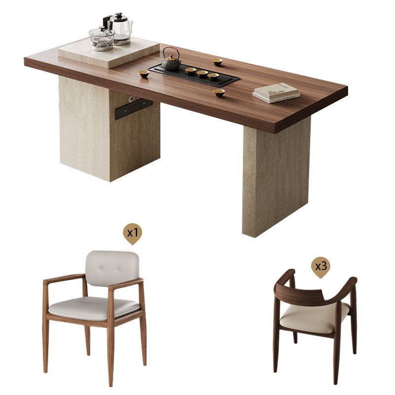 1 mesa de té, 3 sillas de lujo, 3 sillas Hiroshima