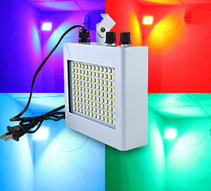Mini ses kontrolü LED Stroboscope aydınlatma 108 beyaz LED disko parti çakarlı lamba - Product Image 2