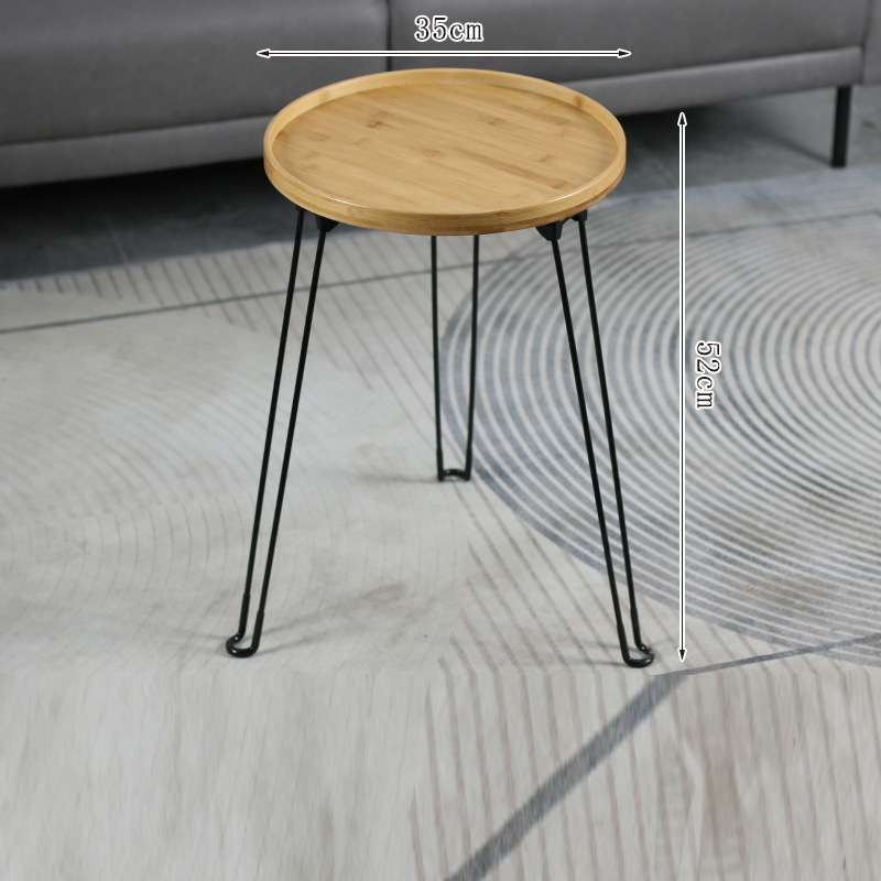 Natural color folding coffee table, 35cm long and 52cm high