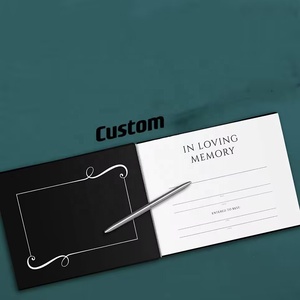 Cenaze konuk kayıt defteri Set imzaları yaşam cenaze anılarının taziye kutlaması anma hizmeti için konuk kitabı - Product Image 4