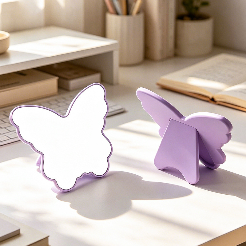 Butterfly desk mirror-purple
