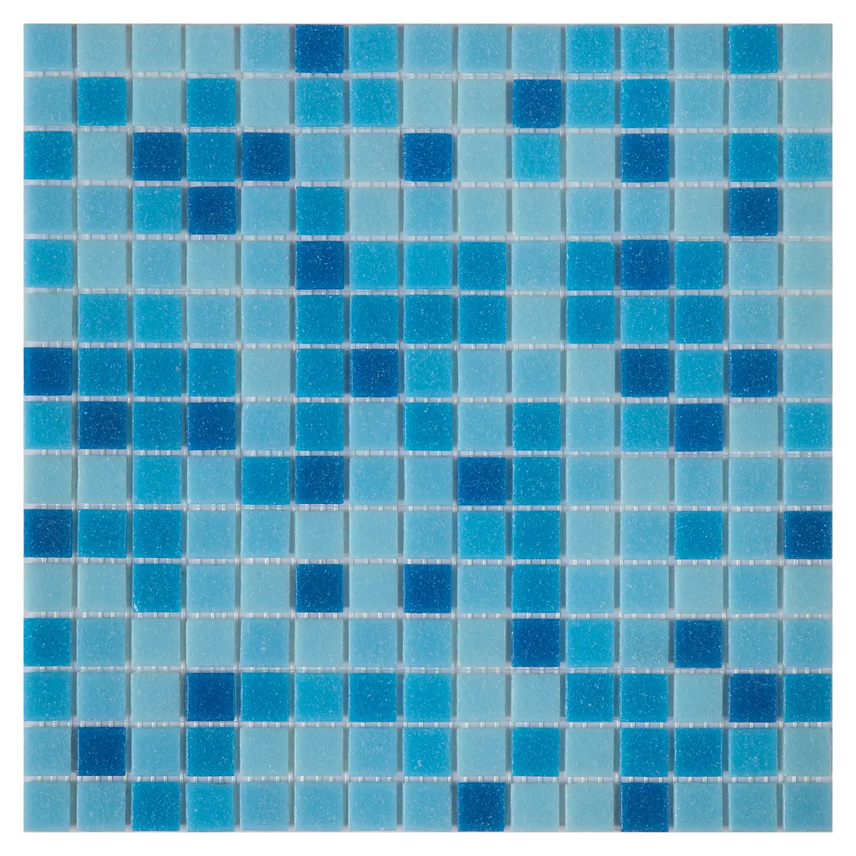 Vendita calda Mix di piastrelle di vetro blu piscina piscina mosaico di vetro per la decorazione di pavimenti per esterni