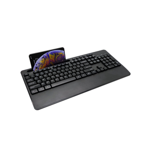 Teclado de oficina inalámbrico de 104 teclas de tamaño completo para computadora, interfaz USB, nueva condición con Fn y reposamanos