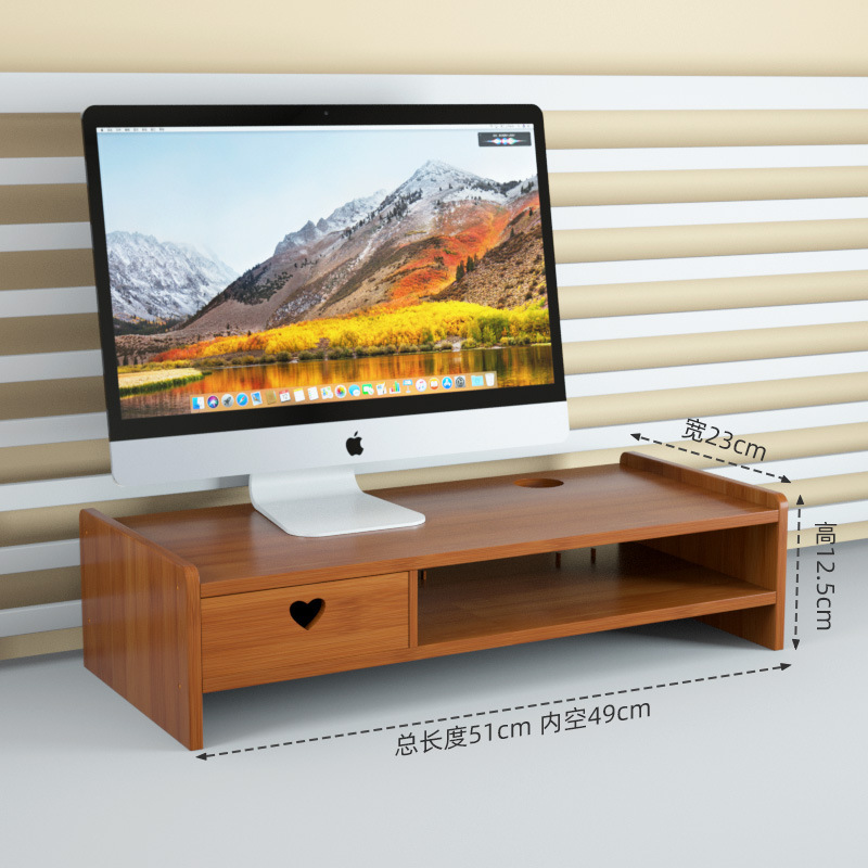 Brown heart-shaped minimalist single drawer