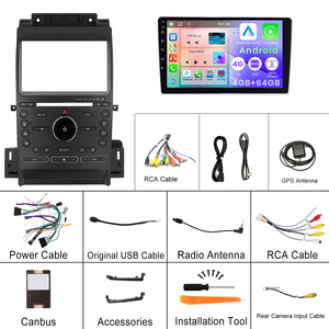 Podofo Double Din 9'' Android Car Radio Frame 4+64G Wireless Carplay Android Auto for Ford <strong>Taurus</strong> 2011-2016 IPS DSP GPS RDS WIFI - Product Image 6