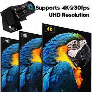 ELP 4K USB <strong>Camera</strong> 3 <strong>Output</strong> Modes CS 2.8-12mm Varifocal 4x Optical Zoom Webcam H.264 30FPS 4k <strong>Camera</strong> for AI