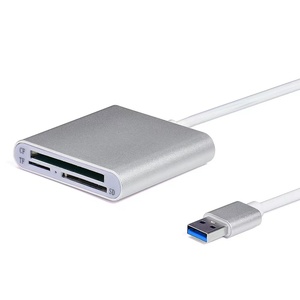 高品质超高速USB 3.0 3合1外部读卡器，适用于微型SD/CF/tf卡 - Product Image 1