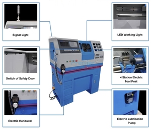 Mini 210 CNC Horizontal Tisch drehmaschine Einzels pindel 220V Flach bett Design für leichte Bearbeitung - Product Image 5