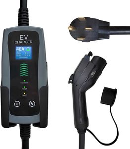 J1772-taşınabilir elektrikli araç şarjı-16 ila 40 Amp 240 Volt-25ft kablo-yükseltilmiş taşınabilir EV şarj kablosu daha hızlı şarj istasyonu - Product Image 1