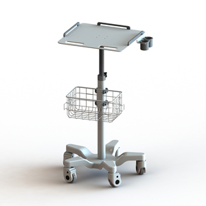 Medical Use <strong>Low</strong> Center of Gravity Height Adjustable ECG <strong>Trolley</strong> with Scanner Hanging Cup - Product Image 1