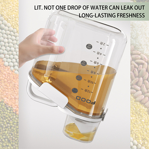 2800ML Plastic <strong>Bulk</strong> Food Storage <strong>Container</strong> Grain Transparent Tank <strong>Rice</strong> Barrel Cereal Dispenser with Silicone Sealing Ring