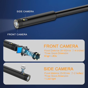 IP67 su geçirmez 7 adet LED ışık çift Lens 5 inç IPS ekran 1080P HD 360 derece görüntü rotasyon endoskop kamera - Product Image 2