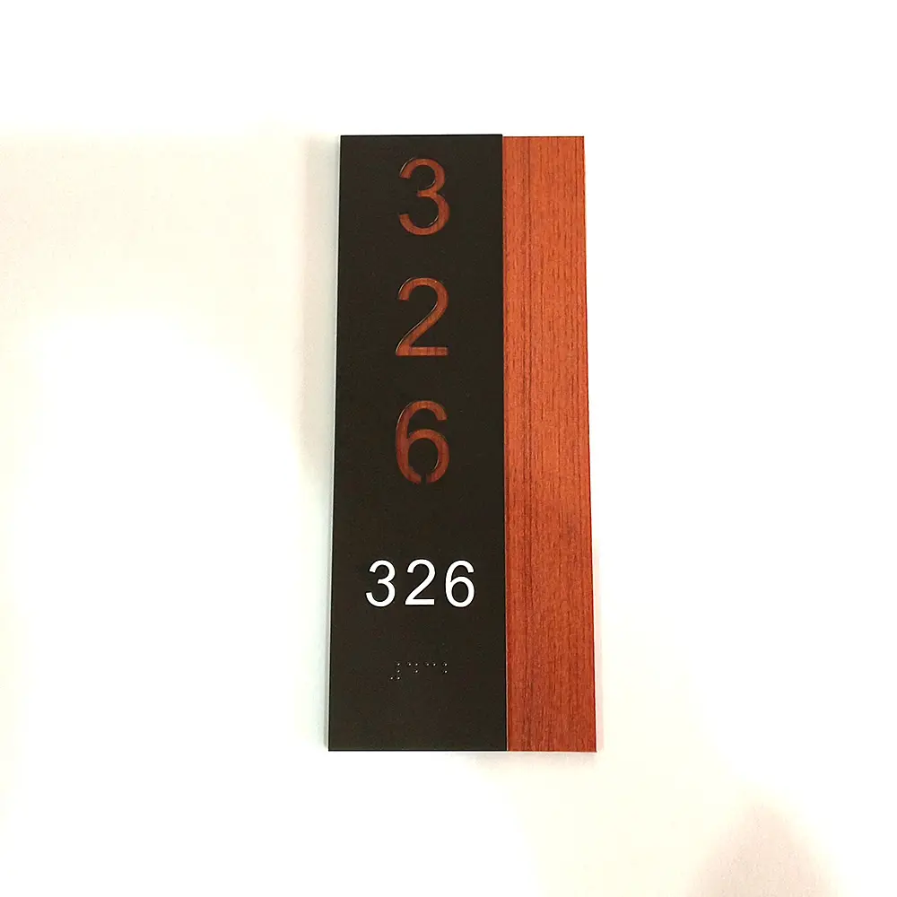 Настенная акриловая табличка с номерами для гостиниц на заказ
