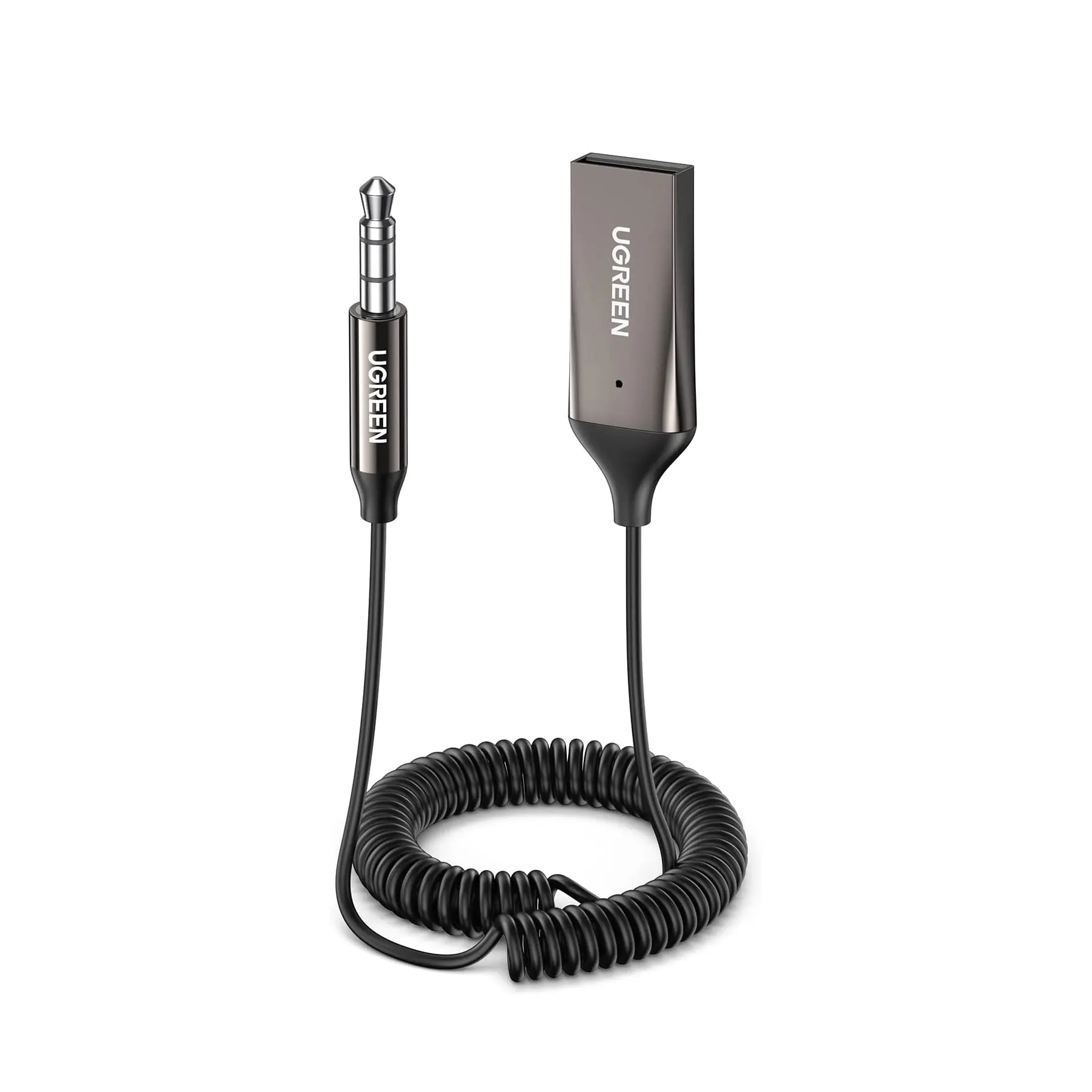 UGREEN-adaptador Aux a Bluetooth 5,0, receptor Bluetooth de 3,5mm para coche, Kit de conector USB 2,0 a Jack de 3,5mm