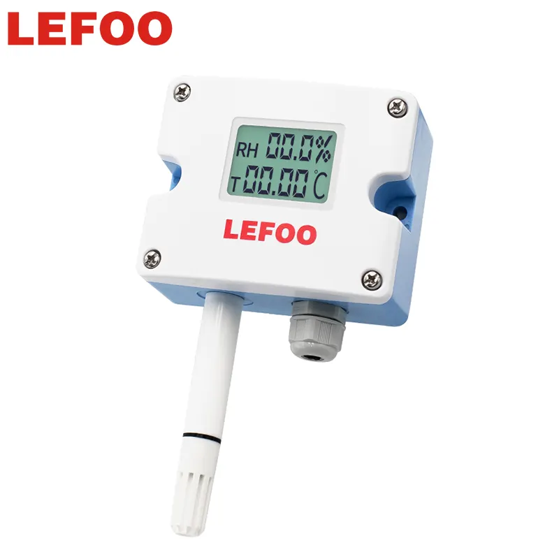 LEFOO-sensor de temperatura y humedad para HVAC, transmisor de humedad montado en la pared con pantalla LCD de Respuesta Rápida