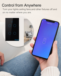 120 abd standart Tuya akıllı yaşam akıllı anahtar Wifi duvar anahtarı hiçbir nötr hattı anahtarı katiyen Alexa ses kontrolü temperli cam - Product Image 3
