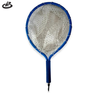 Fly Fishing Landing <strong>Net</strong> Carp Bass Trout Alloy Frame Dip <strong>Net</strong> PVC Rubber Mesh EVA Handle Wading Hand <strong>Net</strong> - Product Image 4