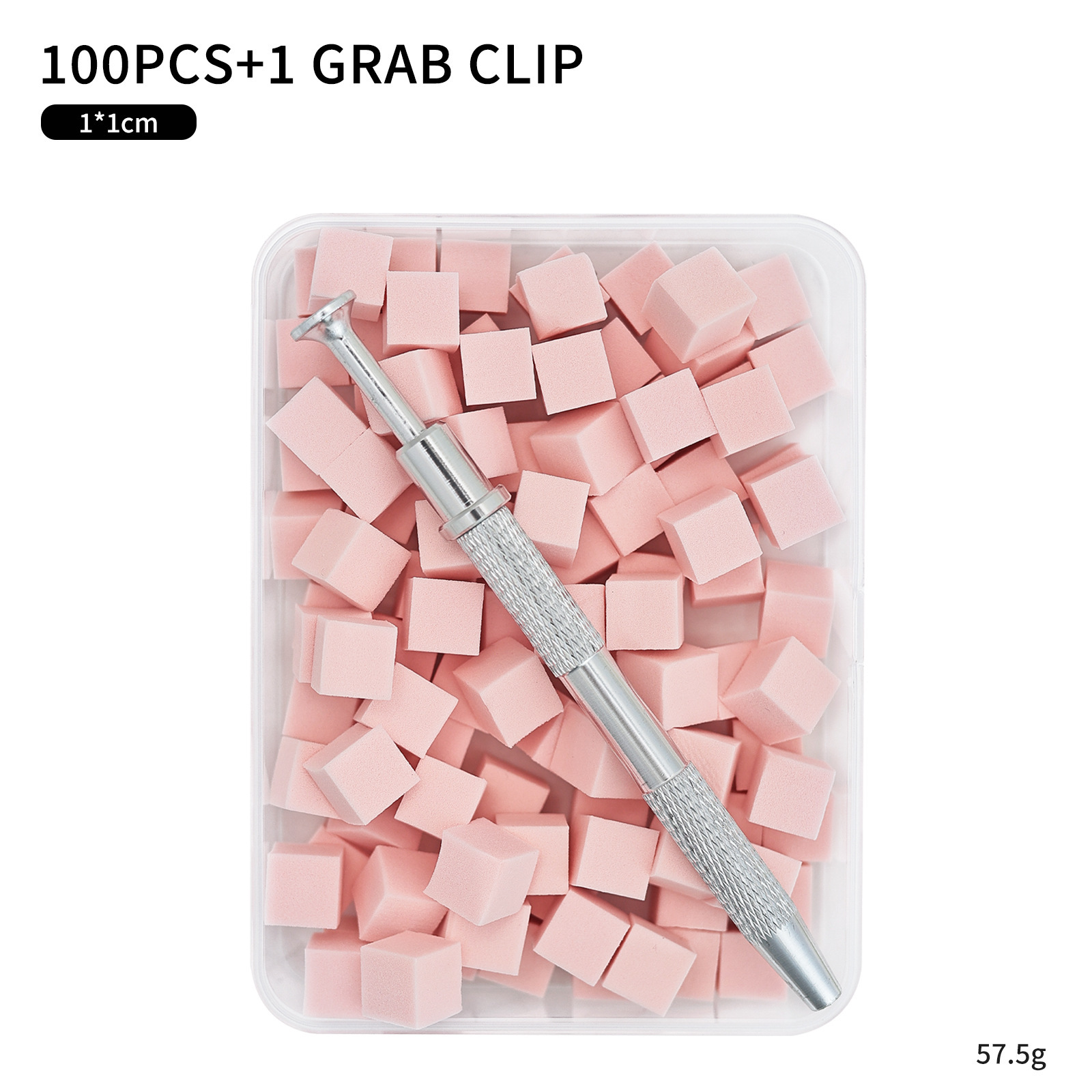 ฟองน้ำสีชมพู+1ปากกาจับ
