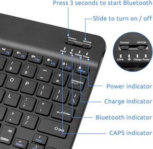 Slim <strong>Keyboard</strong> Wireless Rechargeable bluetooth Tablet <strong>Keyboard</strong> Espanol Spanish Portable Cheap Tablet Pc <strong>Keyboard</strong> - Product Image 5