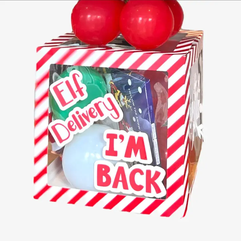 2024 yeni sıcak satış noel Elf balon kutusu kiti noel hediyeleri kutuları için noel dekorasyonları