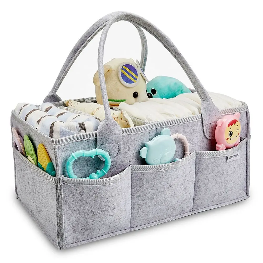 Hot Sale Baby Diaper Bag Caddy Wholesale Felt Storage Laundry Basket Non-woven Felt Storage Bag