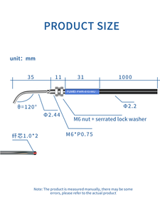 FUWEI FWR-610-MU 90 Degree Elbow Fiber Optic <strong>Sensor</strong> <strong>Diffuse</strong> M3M4M6 Probe Amplifier <strong>Proximity</strong> <strong>Sensors</strong>
