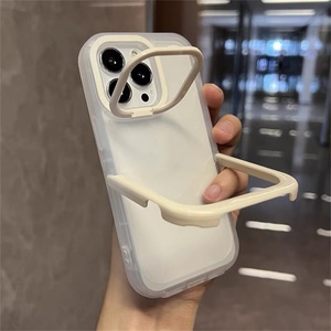 Iphone 15 Pro Max telefon kılıfı görünmez çift kafalı dirsek şeffaf Lens braketi 14 Pro 11 12 13 darbeye koruyucu kabuk - Product Image 1