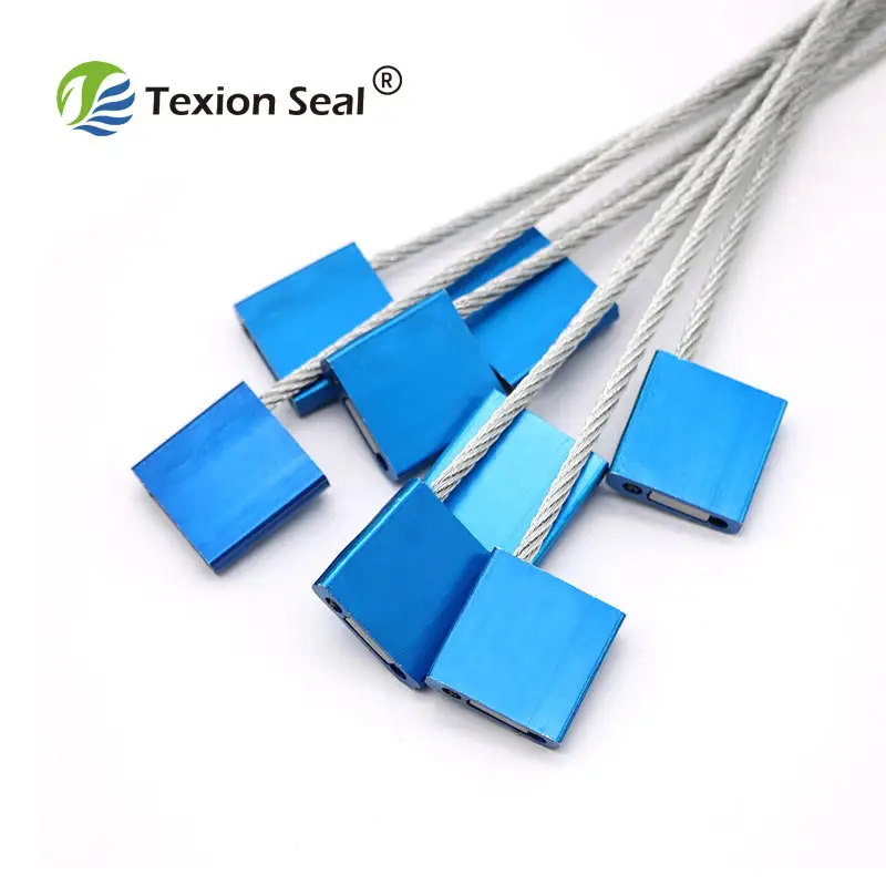 TX-CS108 haute qualité 3.5mm réglable en alliage d'aluminium câble métallique joint serrure logo personnalisé/numéro/code à barres