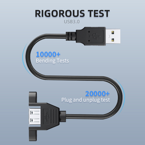 USB2.0 A ชายกับหญิงที่มีสกรูน็อตล็อค USB 2.0แผงเมาสายต่อ - Product Image 4