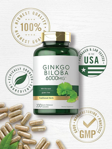 Ginkgo Biloba Brause kapseln Kräuter ergänzung zur Gedächtnis unterstützung Gehirn funktion und mentale Wachsamkeit - Product Image 4
