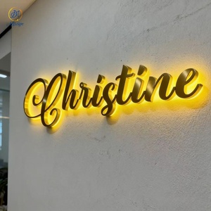 Бесплатная дизайнерская вывеска для офисного здания, светодиодная пользовательская визитная вывеска с 3D-подсветкой, буквенные вывески для фирменного логотипа магазина - Product Image 4